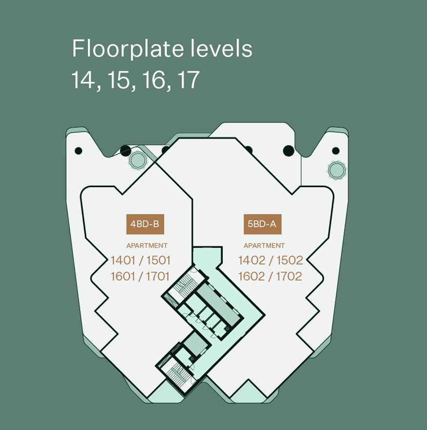 FloorPlate Level - 14, 15, 16, 17